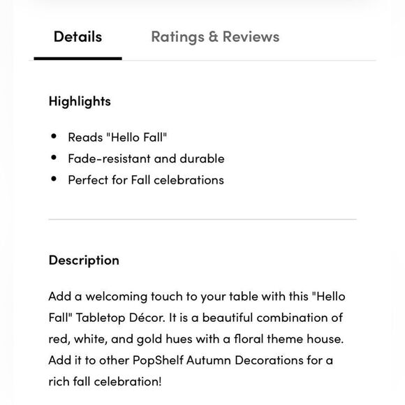 hello fall tabletop sign square home office decor autumn cozy vibes NWT cute new - Picture 2 of 4